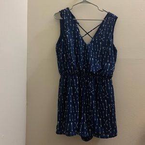 As U Wish romper.women’s size large. Navy blue.